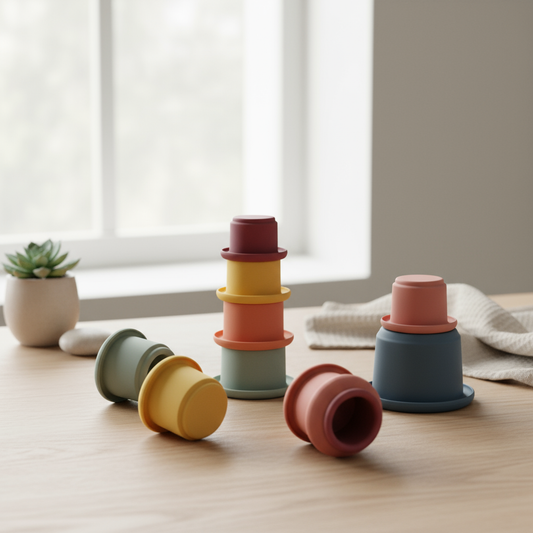 Silikonowe Klocki Kubeczki