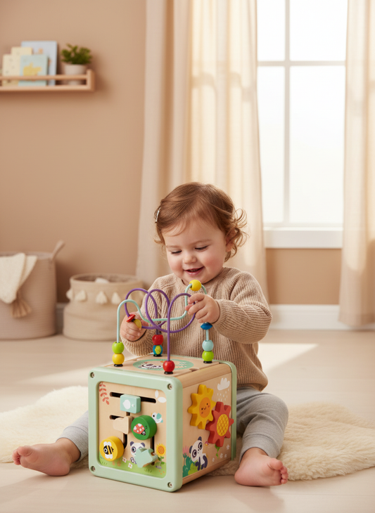 EduCube – Drewniana Kostka Rozwojowa 6w1