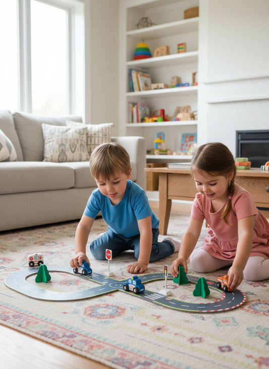 Drewniany Tor Miasteczko – Premium Road Set 28 el.