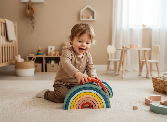 Drewno i silikon – idealny duet w pokoju małego odkrywcy. Jak łączyć zabawki dla harmonijnego rozwoju?