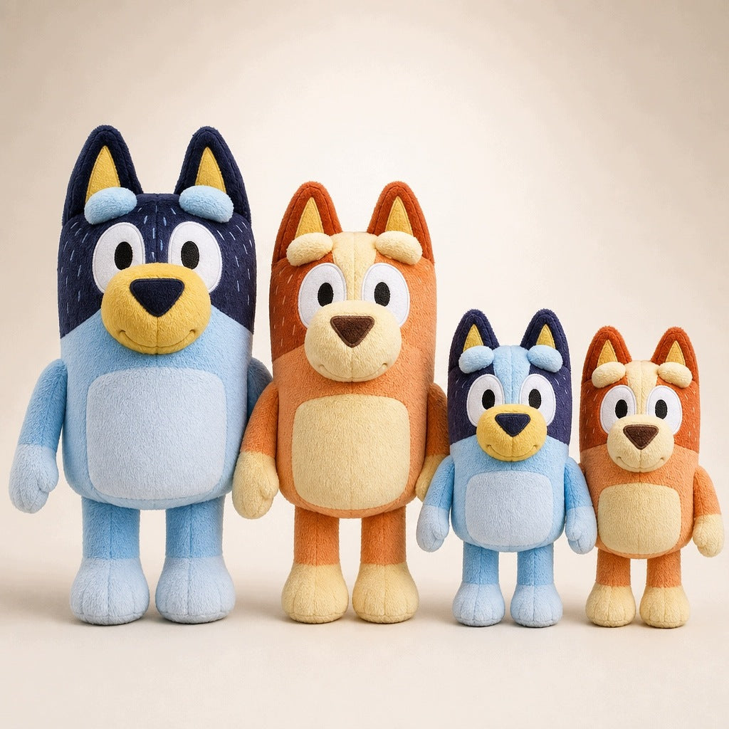 Maskotki Bluey Rodzinka Komplet
