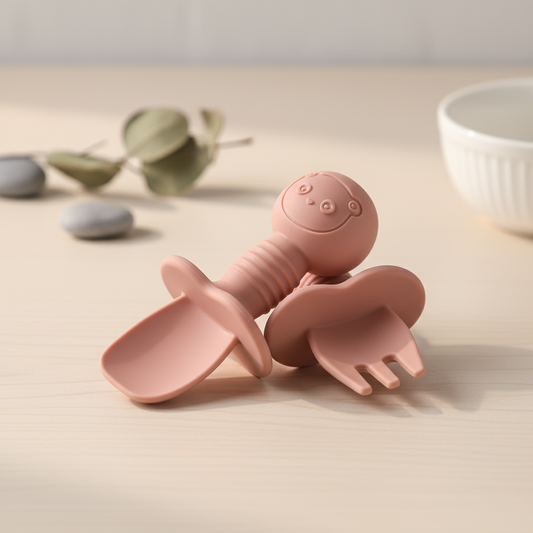 Silikonowe Sztućce Łyżka i Widelec | zestaw