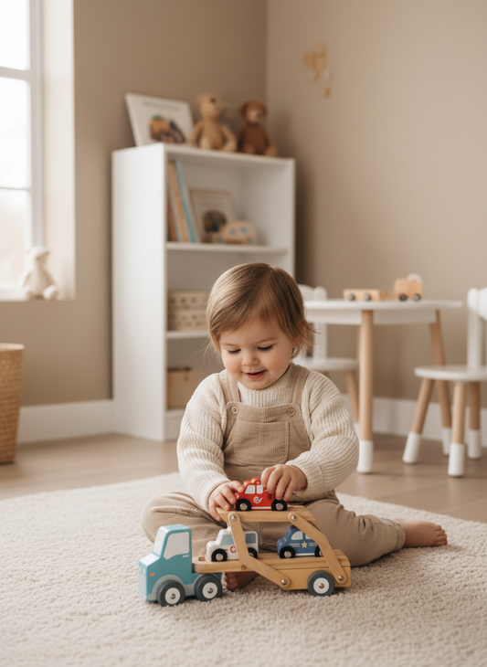 Drewniana Laweta Ratunkowa 3w1