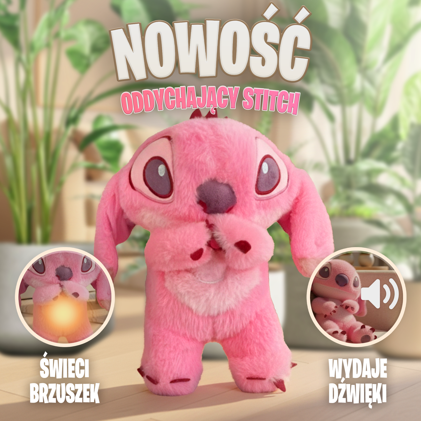 Miś Oddychający Stitch - Łatwe Zasypianie