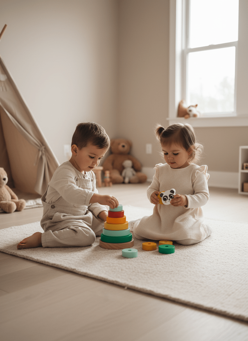 Drewniana Układanka -  Panda Stack — widok z boku | dlaBambika