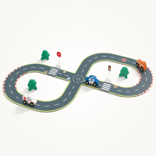 Drewniany Tor Miasteczko – Premium Road Set 28 el.