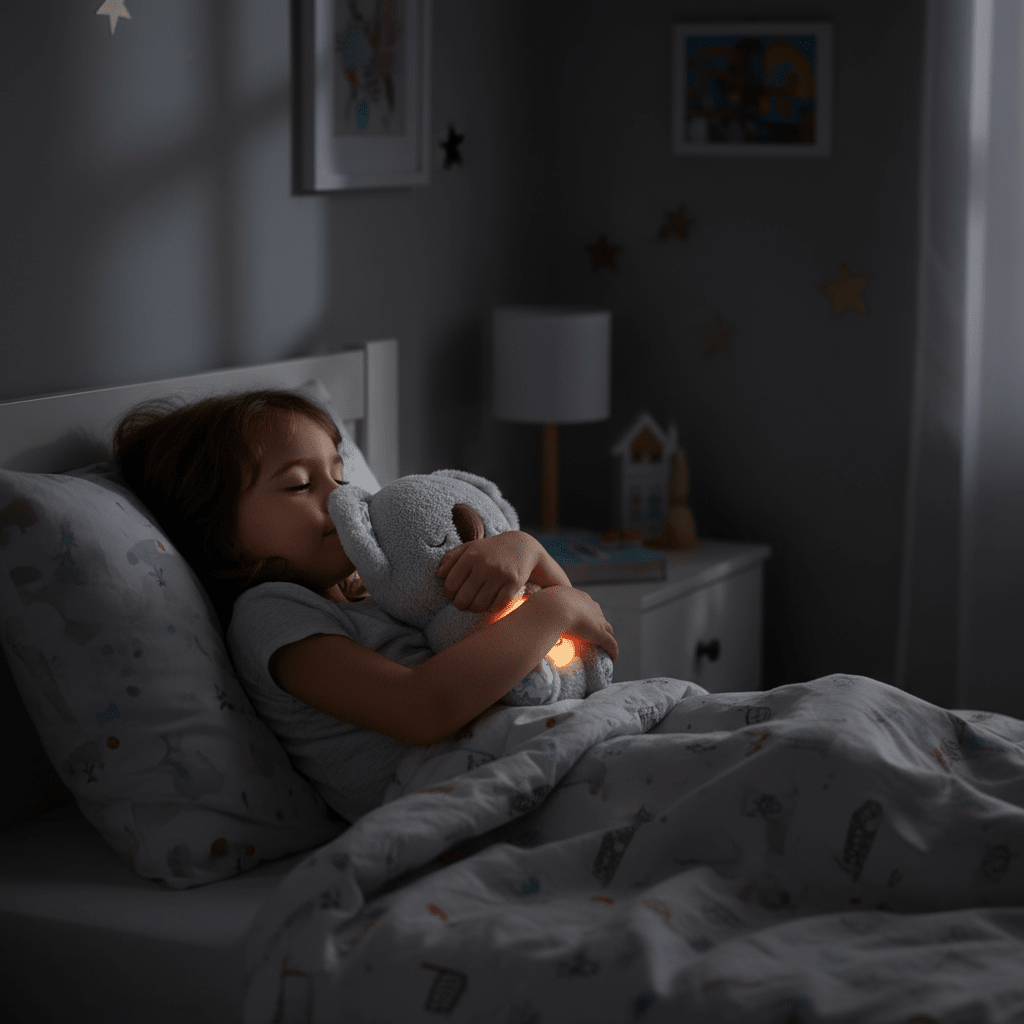 Miś Oddychający Koala z delikatnym światełkiem LED - widok z przodu